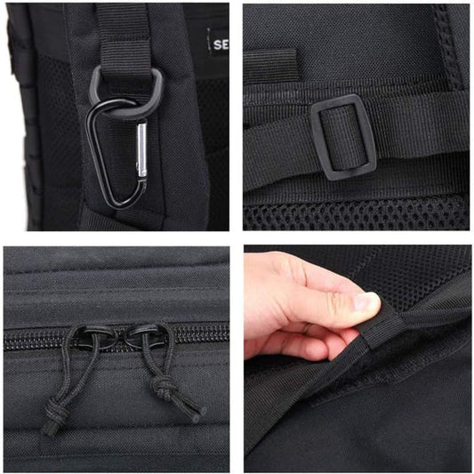 Tactical 50L Hiking Camping Outdoor Waterproof Backpack Black
