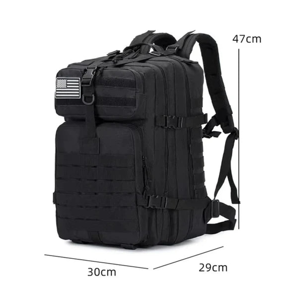Tactical 50L Hiking Camping Outdoor Waterproof Backpack Black
